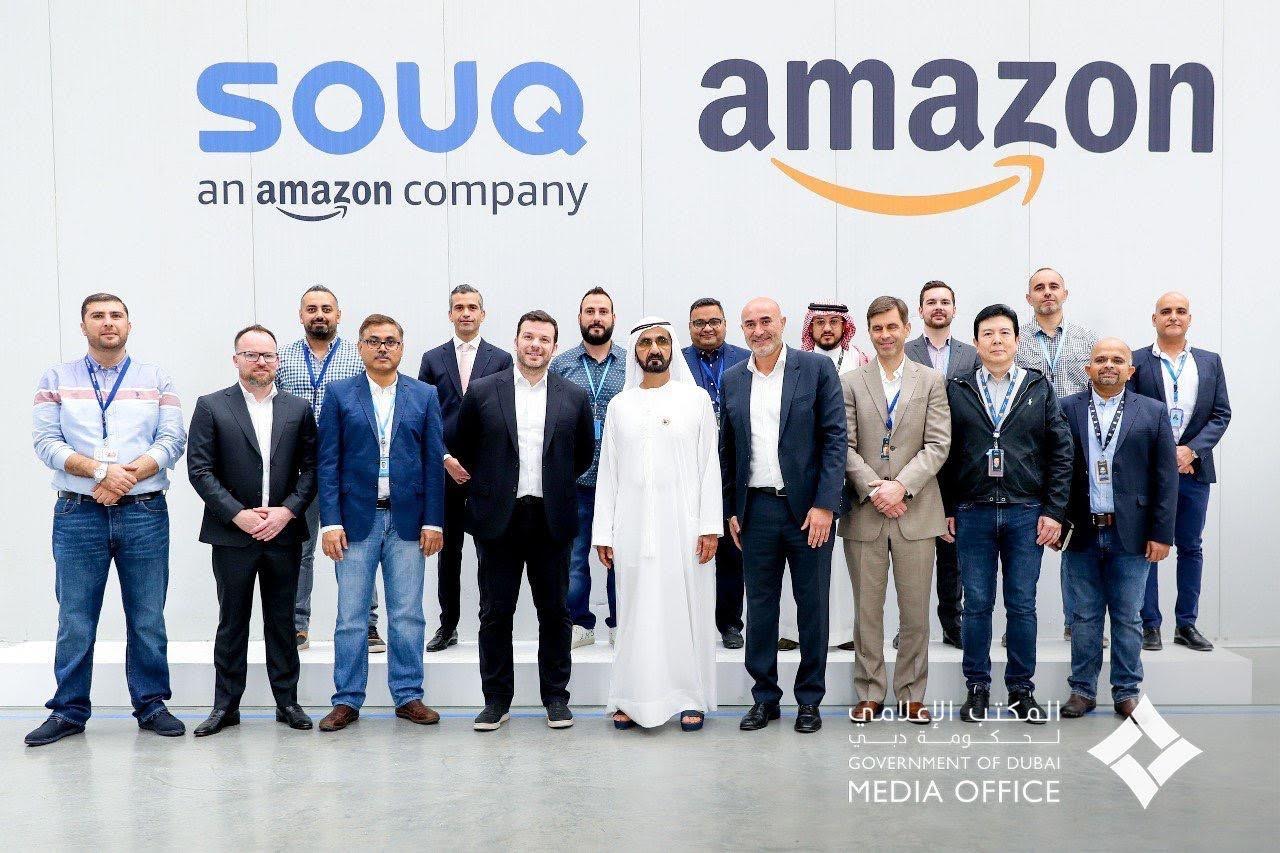 With Sheikh Mohammed bin Rashid Al Maktoum and Souq/Amazon leadership · Dubai · 2019