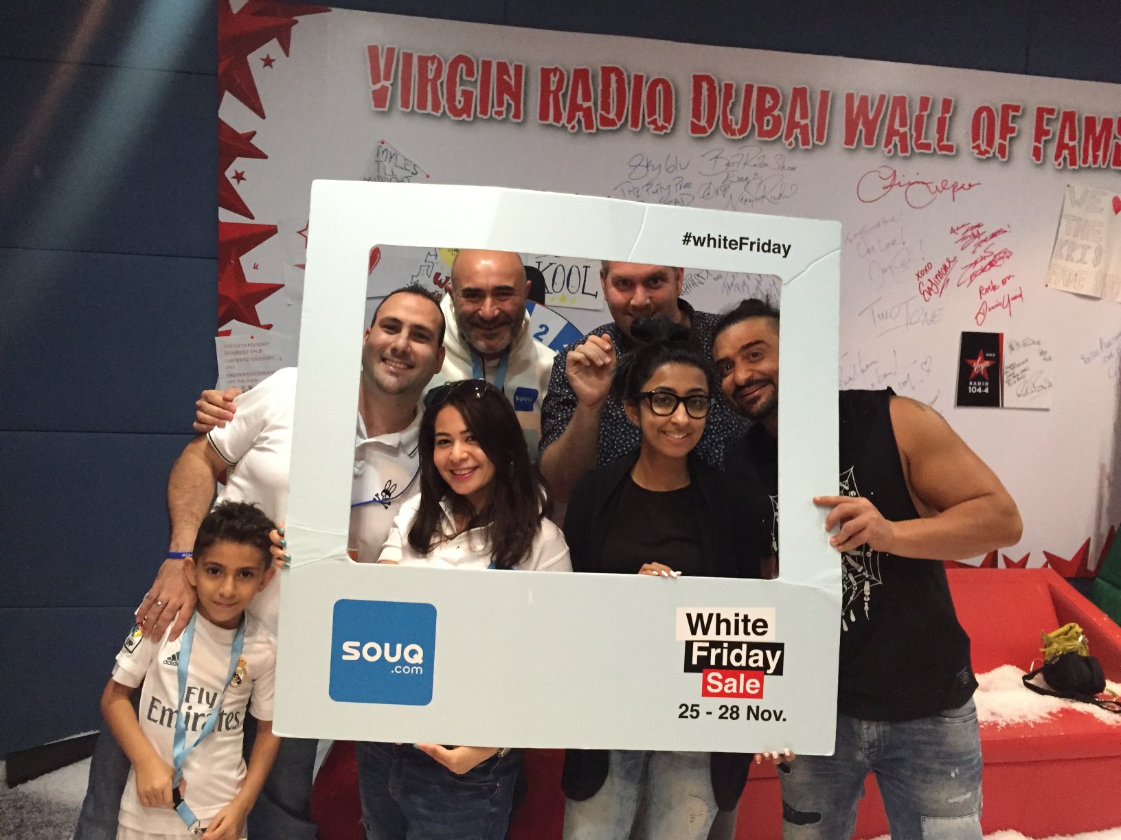 White Friday with the Souq.com team and my son · Dubai · 2015
